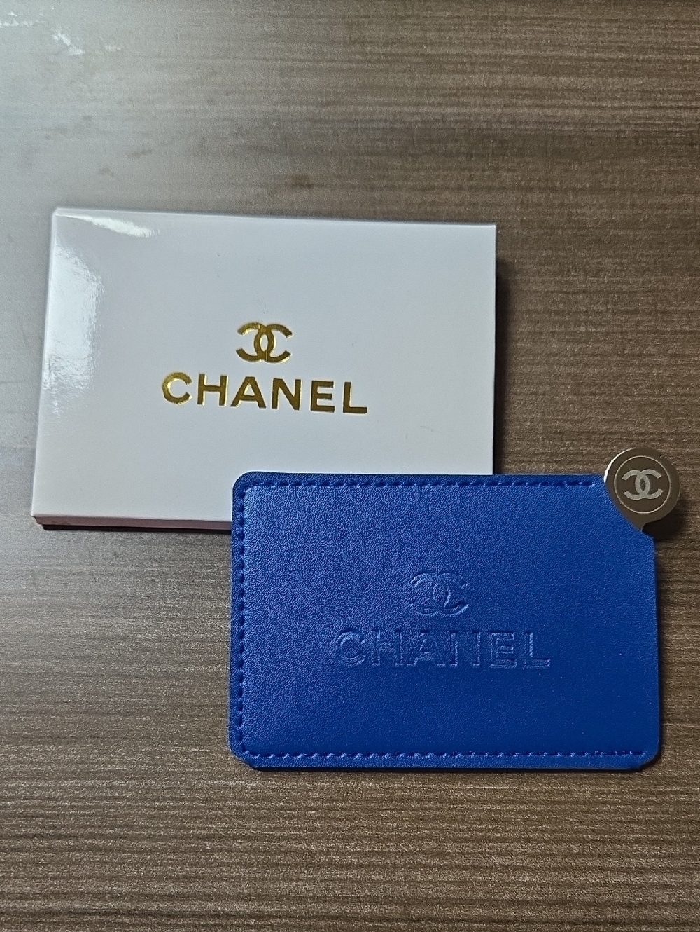 CHANEL  Mirror Cobalt Blue  Sleeve with Signature CC